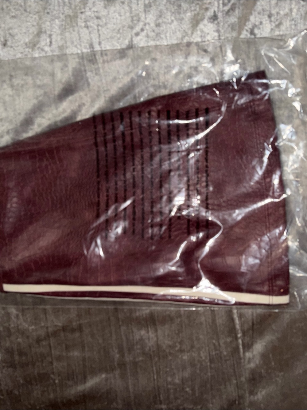 2 PIECE…adidas Burgundy Croc-Embossed Bomber Jacket with matching skirt #SET - Picture 4 of 8